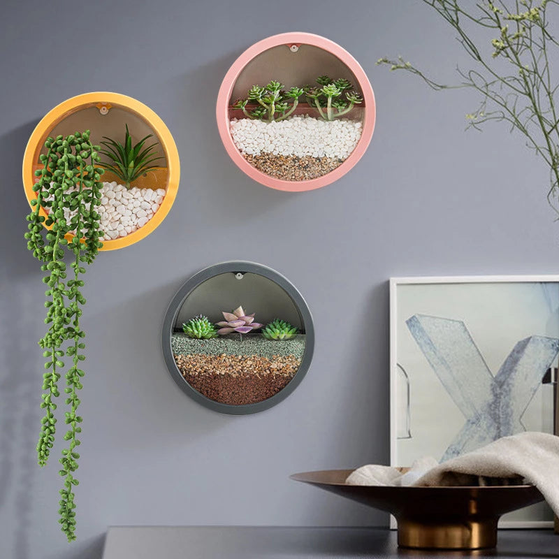 Wandvase mit Pflanzenhalter