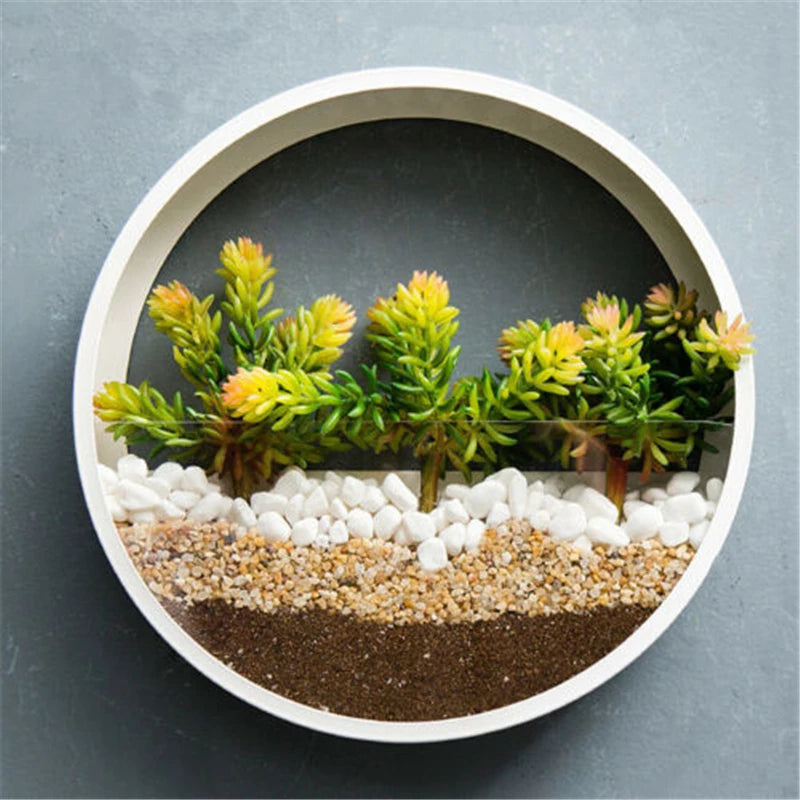 Wandvase mit Pflanzenhalter